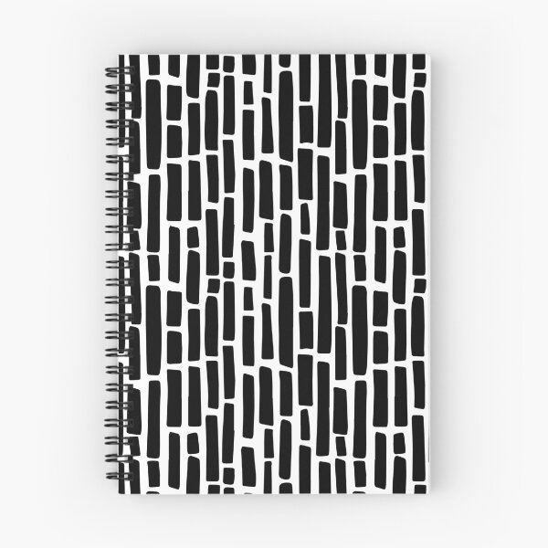 Item preview, Black and White Abstract Minimal Vertical Dash Line Pattern designed and sold by All-Black-White.