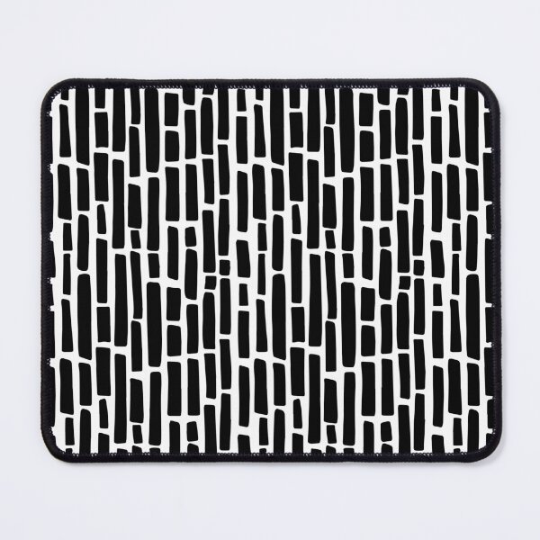 Item preview, Black and White Abstract Minimal Vertical Dash Line Pattern designed and sold by All-Black-White.