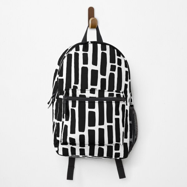 Item preview, Black and White Abstract Minimal Vertical Dash Line Pattern designed and sold by All-Black-White.