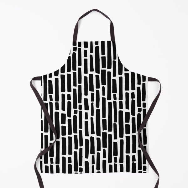Item preview, Black and White Abstract Minimal Vertical Dash Line Pattern designed and sold by All-Black-White.