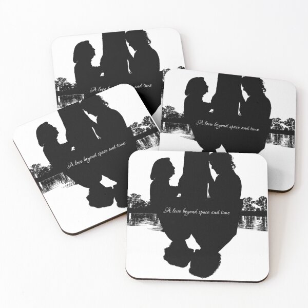 Item preview, Outlander Jamie and Claire A Love Beyond Space and Time Kiss Silhouette Reflection designed and sold by dealchica.