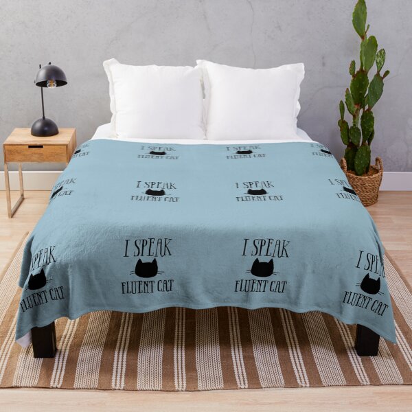 Item preview, I Speak Fluent Cat - Funny cat lover design in black type designed and sold by tinytiger77.