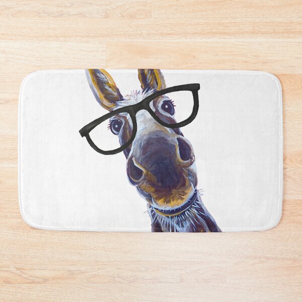 Item preview, Funny Donkey art, Smart Donkey with glasses designed and sold by leekellerart.