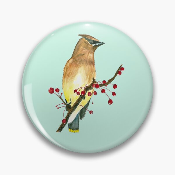 Item preview, Cedar Waxwing (watercolour) designed and sold by Sarah Addy.
