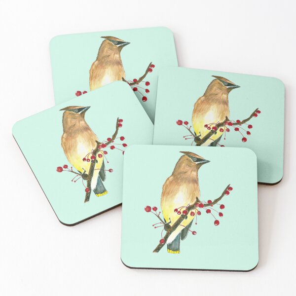 Item preview, Cedar Waxwing (watercolour) designed and sold by Sarah Addy.