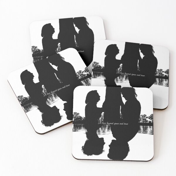Item preview, Outlander Jamie and Claire A Love Beyond Space and Time Silhouette Reflection designed and sold by dealchica.