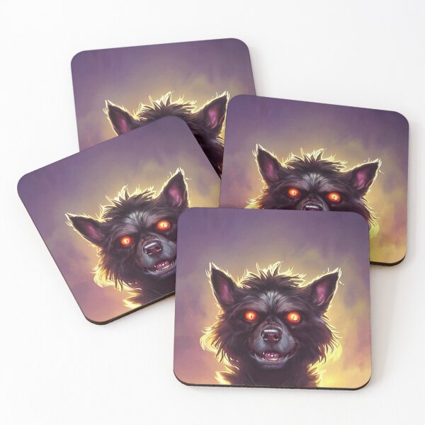 Item preview, cute dog with flaming eyes designed and sold by marunoens01.