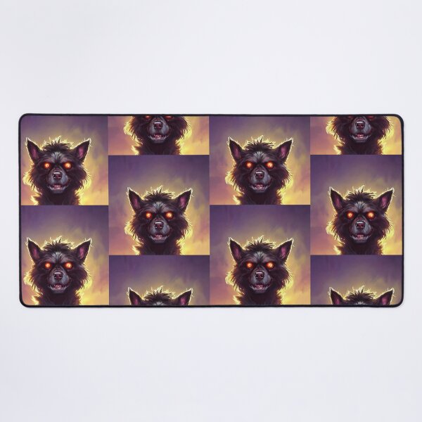 Item preview, cute dog with flaming eyes designed and sold by marunoens01.
