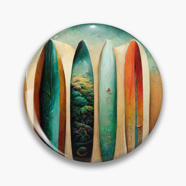 Item preview, Surrealism Retro Vintage Surfboards Beach Decoration Art Gift designed and sold by LADistrictGarb.
