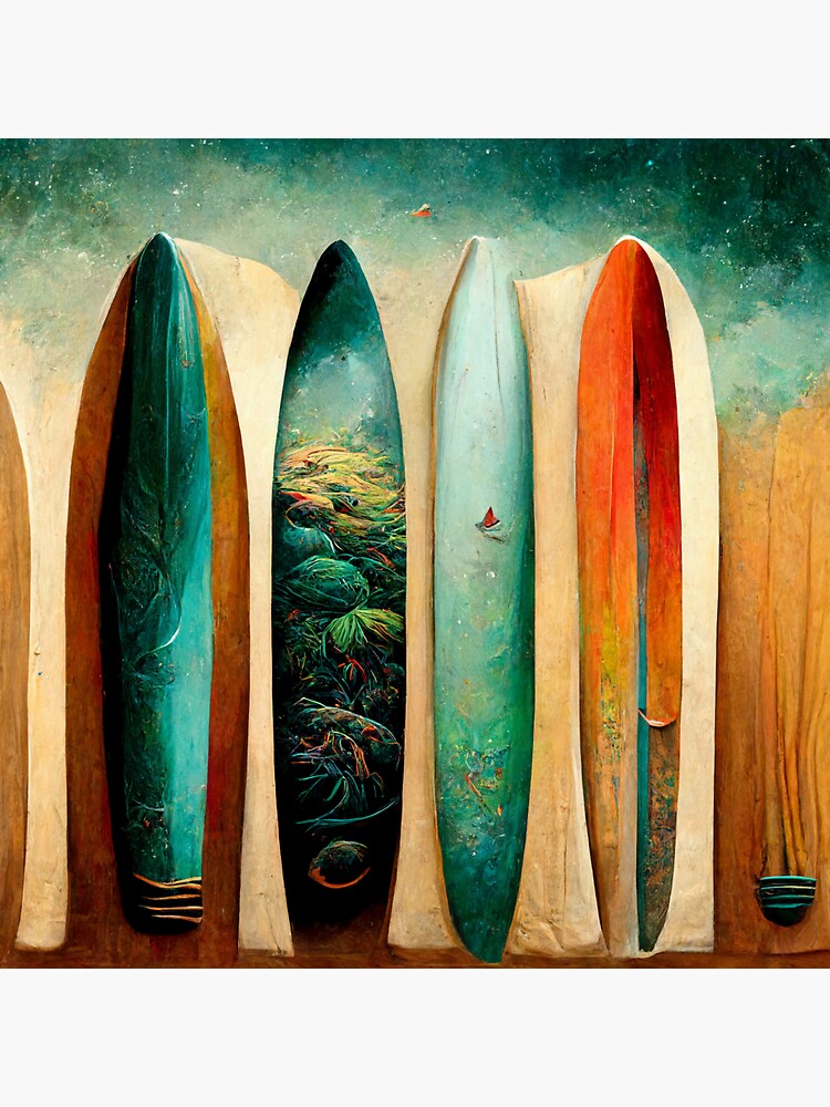 Coloridas obras de arte de tabla de surf, decoración