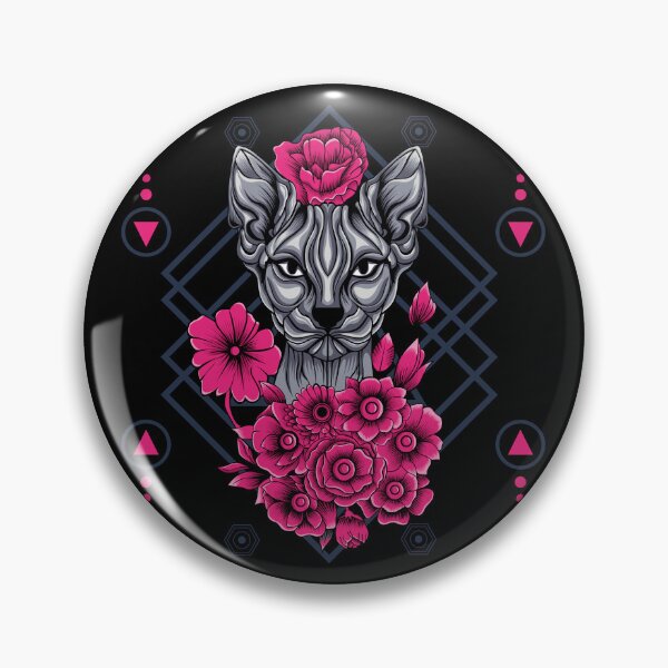 Item preview, Floral Cat Pet Animal Flower Art Design Draw Street Art designed and sold by BK-Fishing.