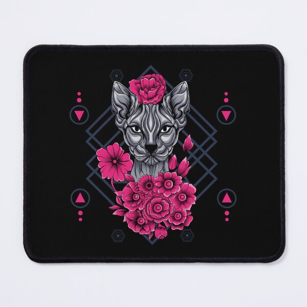 Item preview, Floral Cat Pet Animal Flower Art Design Draw Street Art designed and sold by BK-Fishing.