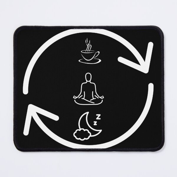 Item preview, coffee yoga sleep repeat white designed and sold by take-it-simple.