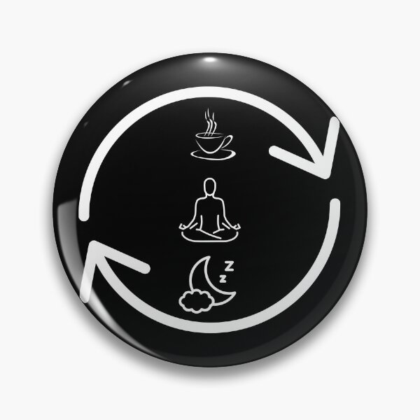 Item preview, coffee yoga sleep repeat white designed and sold by take-it-simple.