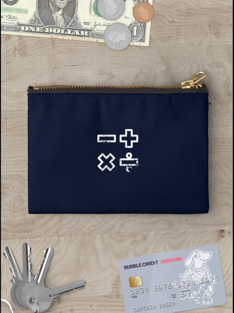 Thumbnail 3 of 4, Zipper Pouch, Math Basic Operations: Cool Math Merch designed and sold by MathVerge.
