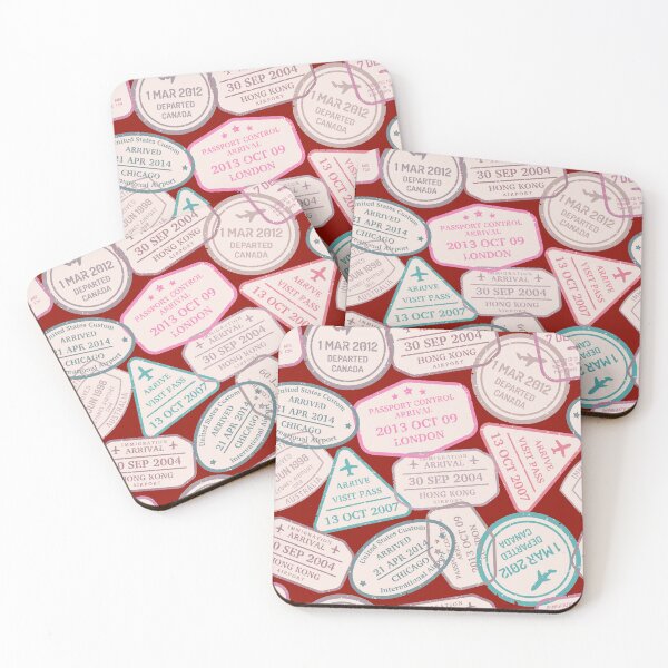 Item preview, Colorful Passport Stamps pattern - S2 designed and sold by Art-by-Geoff.