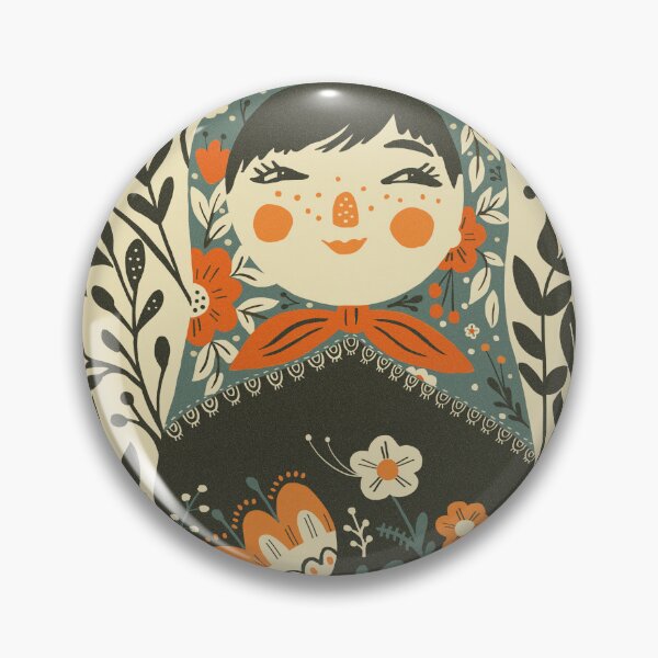Item preview, Floral Russian Doll Vintage Folk Art  designed and sold by CarolinaReina.