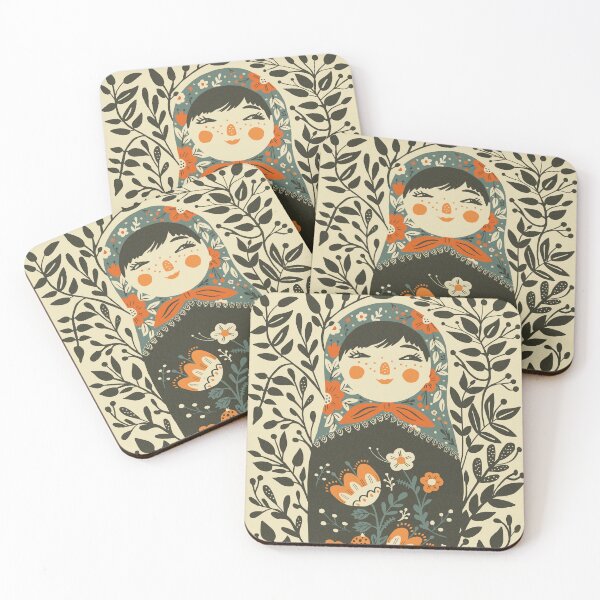 Item preview, Floral Russian Doll Vintage Folk Art  designed and sold by CarolinaReina.