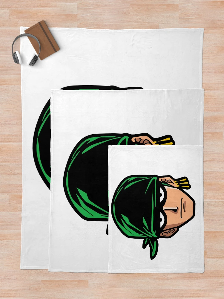 Thumbnail 5 of 6, Throw Blanket, Zoro designed and sold by Sakuga Drip.