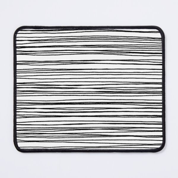 Item preview, Black and White Abstract Stripe Pattern 2 designed and sold by All-Black-White.
