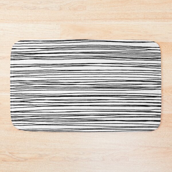 Item preview, Black and White Abstract Stripe Pattern 2 designed and sold by All-Black-White.