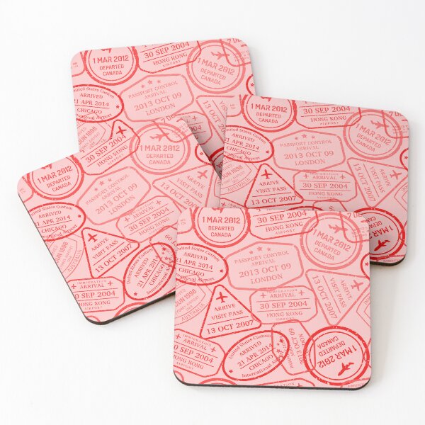 Item preview, Colorful Passport Stamps pattern - S3 designed and sold by Art-by-Geoff.