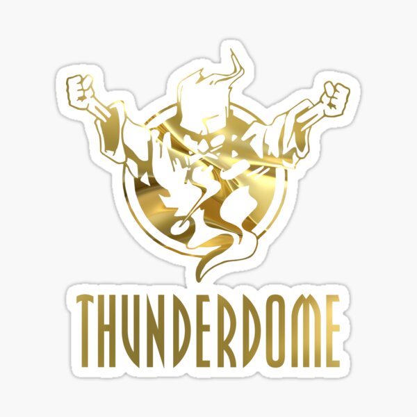 Musique hardcore - Thunderdome 90s édition collector or Sticker fini brillant