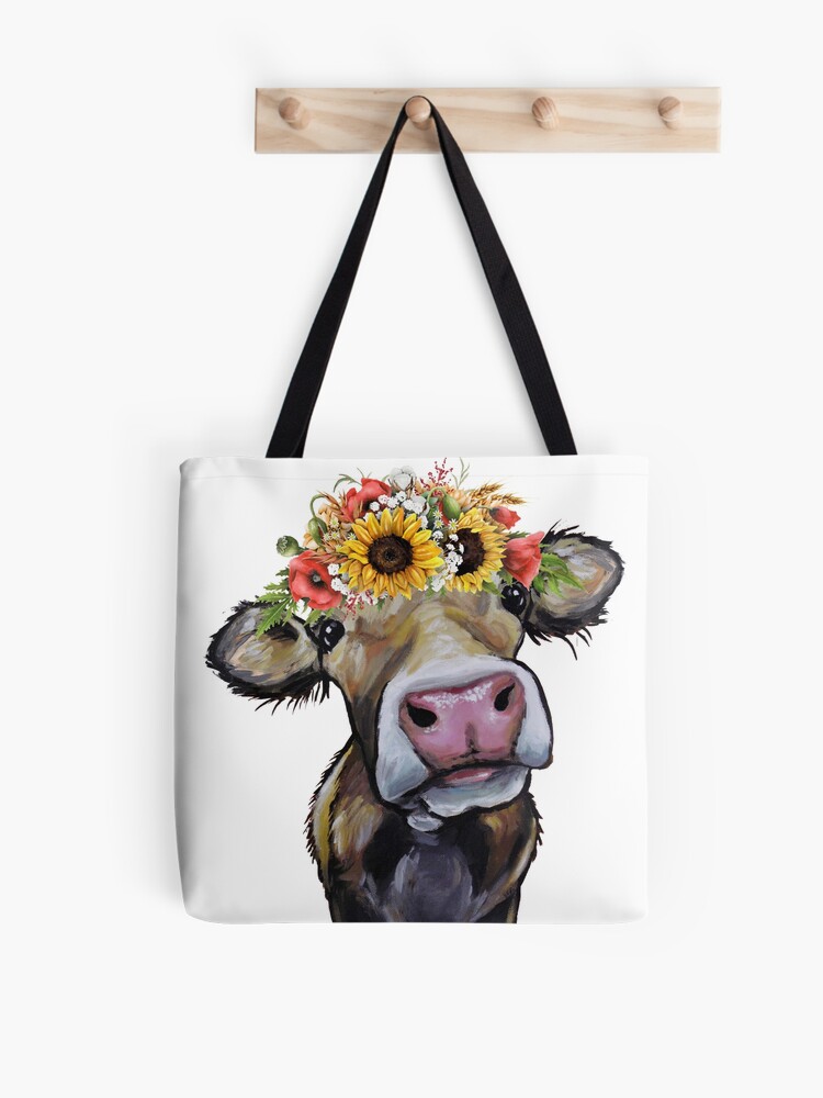 Farmhouse Cow Print Tote / Rainbow Cow Print Bag – Farmhouse for the Soul