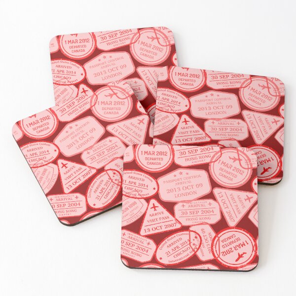 Item preview, Colorful Passport Stamps pattern - S4 designed and sold by Art-by-Geoff.