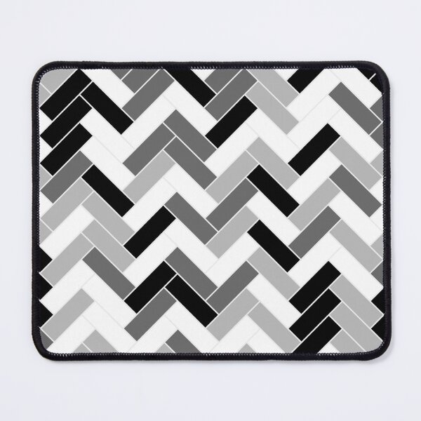 Item preview, Gray Black and White Herringbone Pattern designed and sold by All-Black-White.