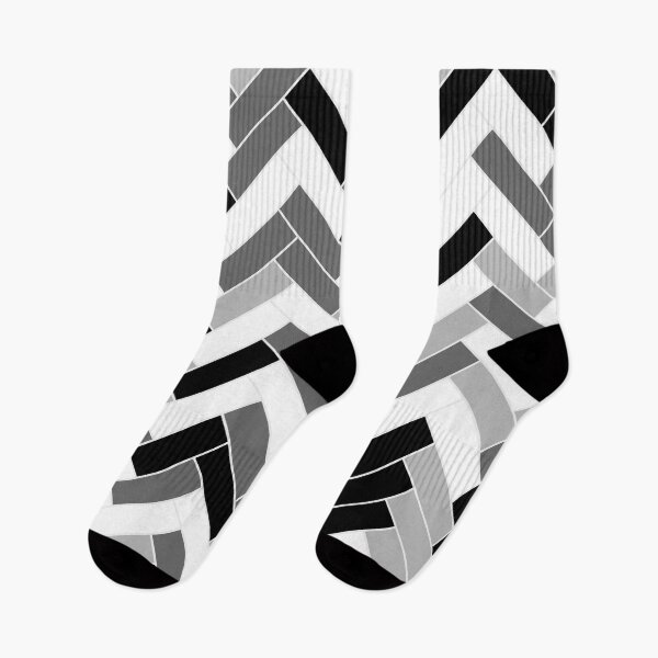 Item preview, Gray Black and White Herringbone Pattern designed and sold by All-Black-White.