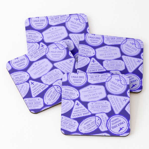 Item preview, Colorful Passport Stamps pattern - S5 designed and sold by Art-by-Geoff.