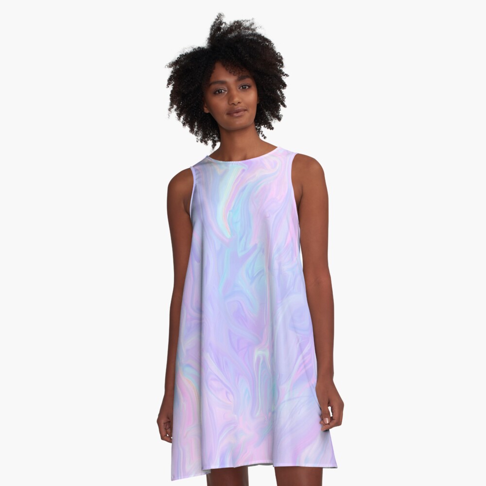 pink holographic dress