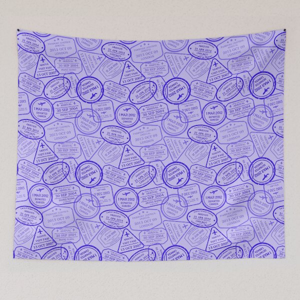 Item preview, Colorful Passport Stamps pattern - S6 designed and sold by Art-by-Geoff.