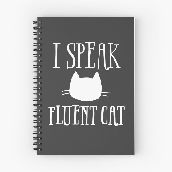 Item preview, I Speak Fluent Cat - Funny cat lover design in white type designed and sold by tinytiger77.