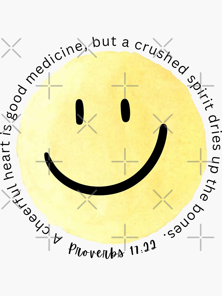 Pegatina Proverbios 17 22 Un Corazón Alegre Es Buena Medicina De Christlike Js Redbubble Pegatina Proverbios 17 22 Un Corazón Alegre Es Buena Medicina De Christlike Js Redbubble