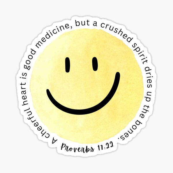 Pegatina Proverbios 17 22 Un Corazón Alegre Es Buena Medicina De Christlike Js Redbubble Pegatina Proverbios 17 22 Un Corazón Alegre Es Buena Medicina De Christlike Js Redbubble