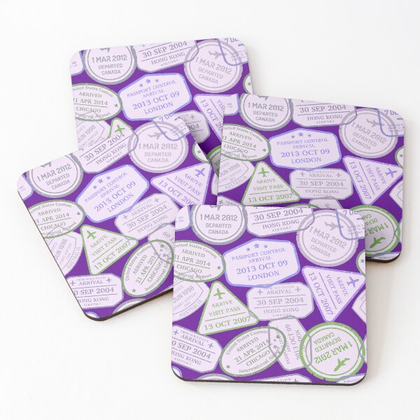 Item preview, Colorful Passport Stamps pattern - S9 designed and sold by Art-by-Geoff.