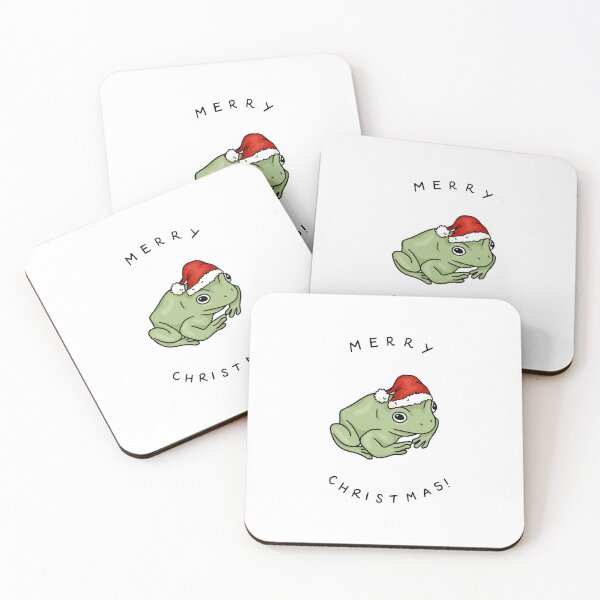 Item preview, christmas frog illustration designed and sold by bloemsgallery.