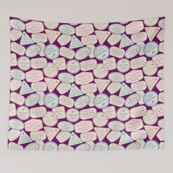 Item preview, Colorful Passport Stamps pattern - S10 designed and sold by Art-by-Geoff.