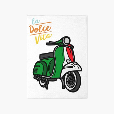 LIVE, 2024 LOVE, LAUGH - original painting on canvas - Vespa - Dolcevita - Italy