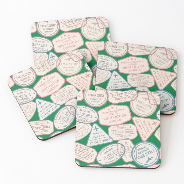 Item preview, Colorful Passport Stamps pattern - S11 designed and sold by Art-by-Geoff.