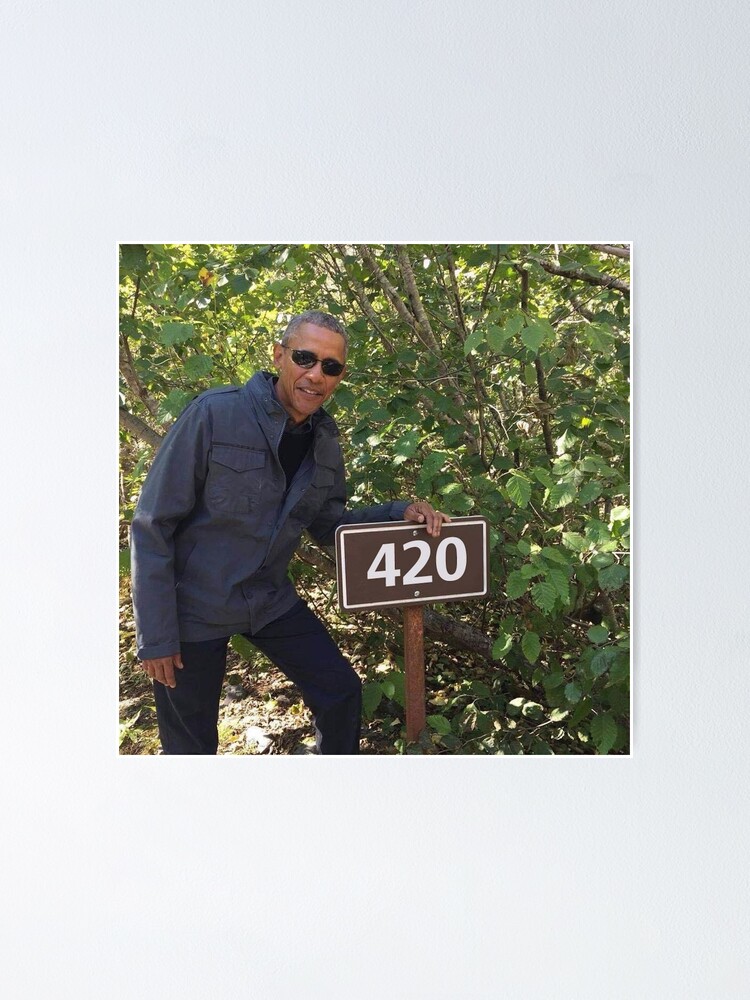 Alternate view of 420 Obama Print Poster