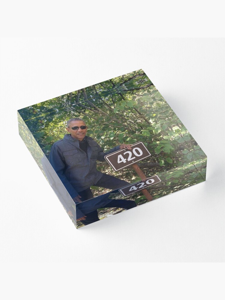 Alternate view of 420 Obama Print Acrylic Block