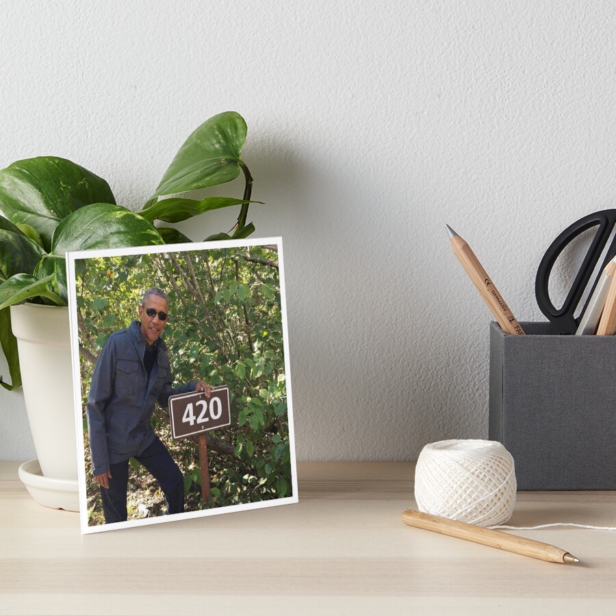 420 Obama Print Art Board Print