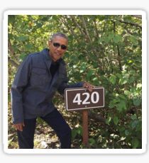 420 Obama Print Sticker