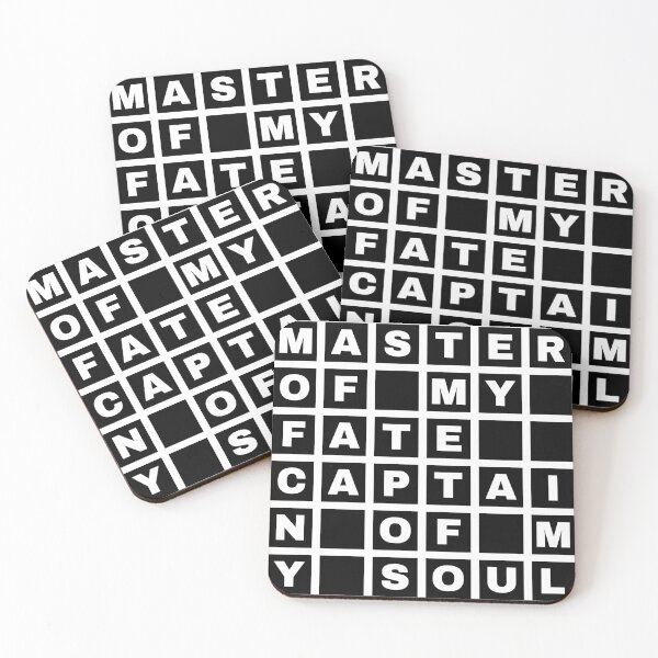 Item preview, Master of My Fate Captain of My Soul Quote designed and sold by GemsAnatomy.
