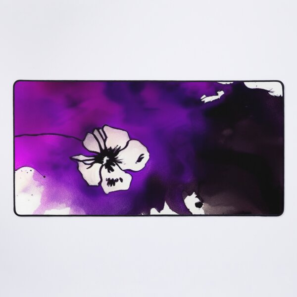 Item preview, Purple-Black Paint Streak With Flower designed and sold by ~.