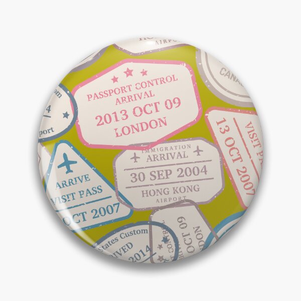 Item preview, Colorful Passport Stamps pattern - S12 designed and sold by Art-by-Geoff.