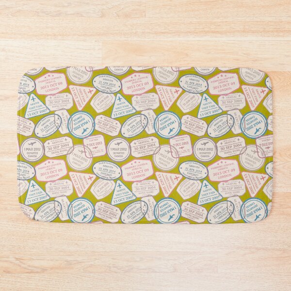 Item preview, Colorful Passport Stamps pattern - S12 designed and sold by Art-by-Geoff.